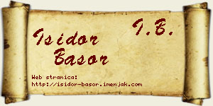 Isidor Basor vizit kartica